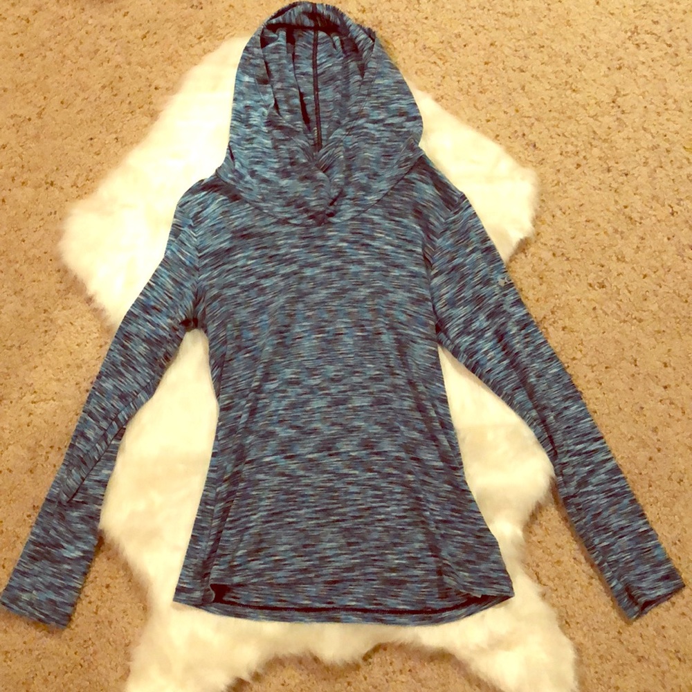 Columbia hooded, cowl neck shirt